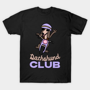 Dachshund Club Biker Dog Owner Wiener Dog Funny Dog T-Shirt